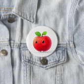 Schattigee kleine appel ronde button 7,6 cm (In situ)