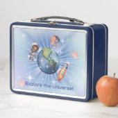 Schattigee kleine astronaut onderzoekt de ruimte (In situ)