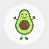 Schattigee kleine avocado labels (Design 2)