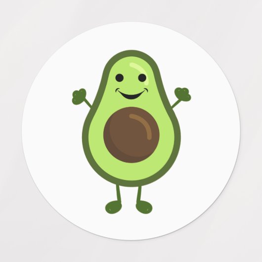 Schattigee kleine avocado labels (Design 2)