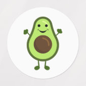 Schattigee kleine avocado labels (Design 1)
