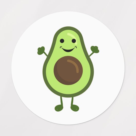 Schattigee kleine avocado labels (Design 1)