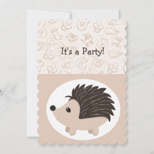 Schattigee Kleine Baby Egel Dier Verjaardag Kinder Kaart