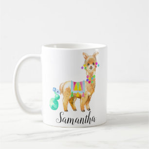 Schattigee kleine Baby Llama gepersonaliseerd Koffiemok