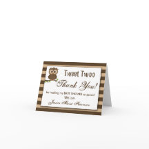 Schattigee kleine Baby Uil | Baby shower Dank u