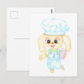 Schattigee kleine bakker briefkaart (Voorkant / Achterkant)