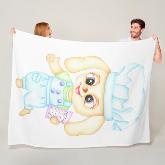 Schattigee kleine bakker fleece deken (In situ)