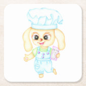 Schattigee kleine bakker kartonnen onderzetters (Voorkant)