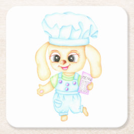 Schattigee kleine bakker kartonnen onderzetters