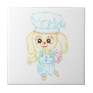 Schattigee kleine bakker tegeltje