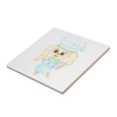 Schattigee kleine bakker tegeltje (Zijkant)