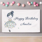 Schattigee kleine ballerina prinses verjaardag mei spandoek