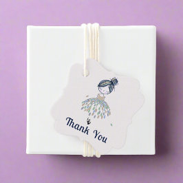 Schattigee kleine ballerina prinses verjaardagsfee bedankjes labels