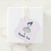 Schattigee kleine ballerina prinses verjaardagsfee bedankjes labels (In situ)