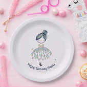 Schattigee kleine ballerina prinses verjaardagsfee papieren bordje