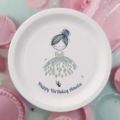 Schattigee kleine ballerina prinses verjaardagsfee papieren bordje