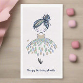 Schattigee kleine ballerina prinses verjaardagsfee servet