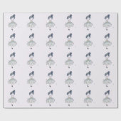 Schattigee kleine ballerina prinses verjaardagsmei cadeaupapier (Vlak)