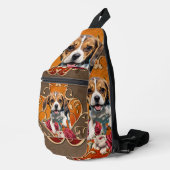 Schattigee kleine Beagle. Sling Bag (Rechterhoek)