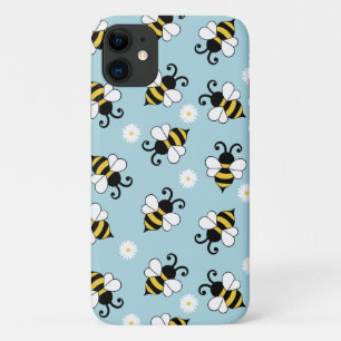 Schattigee kleine bijen en madeliefjes bloemenpatr Case-Mate iPhone case