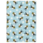Schattigee kleine bijen en madeliefjes bloemenpatr klembord (Achterkant)