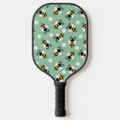 Schattigee kleine bijen en madeliefjes bloemenpatr pickleball paddle (Voorkant)