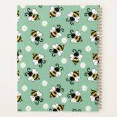 Schattigee kleine bijen en madeliefjes bloemenpatr planner (Achterkant)