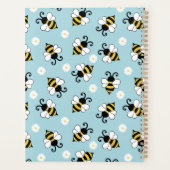 Schattigee kleine bijen en madeliefjes bloemenpatr planner (Achterkant)