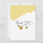 Schattigee Kleine Bijen Honingraat Baby shower Bedankkaart (Achterkant)
