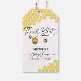 Schattigee Kleine Bijen Honingraat Baby shower Cadeaulabel