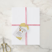 Schattigee Kleine Bijen Honingraat Baby shower Cadeaulabel (Met Touw)