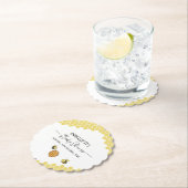 Schattigee Kleine Bijen Honingraat Baby shower Kartonnen Onderzetters (Insitu)