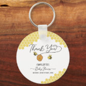 Schattigee Kleine Bijen Honingraat Baby shower Sle Sleutelhanger (Voorkant)