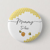 Schattigee Kleine Bijen Honingraat Mama-to-bee Ronde Button 5,7 Cm (Voorkant)