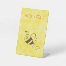 Schattigee kleine bijen vliegen Waterverf Baby sho Reclamebord Met Voetstuk