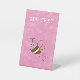 Schattigee kleine bijen vliegen Waterverf Baby sho Reclamebord Met Voetstuk