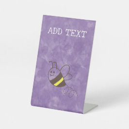 Schattigee kleine bijen vliegen Waterverf Baby sho Reclamebord Met Voetstuk