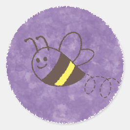 Schattigee kleine bijen vliegen Waterverf Baby sho Ronde Sticker