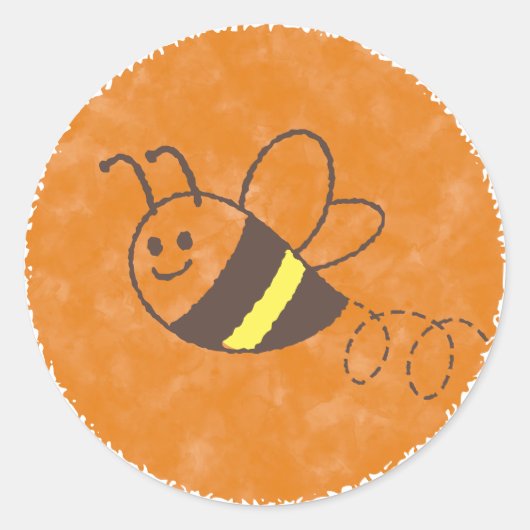 Schattigee kleine bijen vliegen Waterverf Baby sho Ronde Sticker (Voorkant)