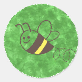 Schattigee kleine bijen vliegen Waterverf Baby sho Ronde Sticker