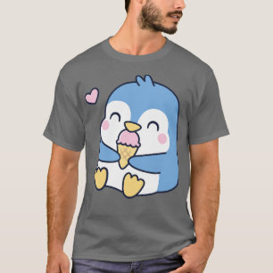 Schattigee kleine blauwe pinguïn houdt van ijs t-shirt