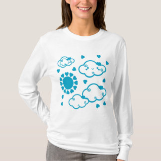 Schattigee kleine blauwe wolk t-shirt