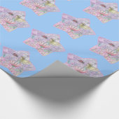 Schattigee kleine bloemenfee en lieveheersbeestjes cadeaupapier (Hoek)