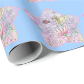 Schattigee kleine bloemenfee en lieveheersbeestjes cadeaupapier (Rol Hoek)