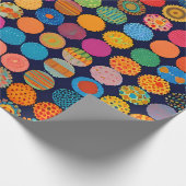 Schattigee kleine bloemhoofdjes cadeaupapier (Hoek)