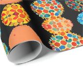 Schattigee kleine bloemhoofdjes cadeaupapier (Rol Hoek)