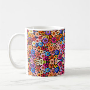 Schattigee kleine bloemhoofdjes koffiemok