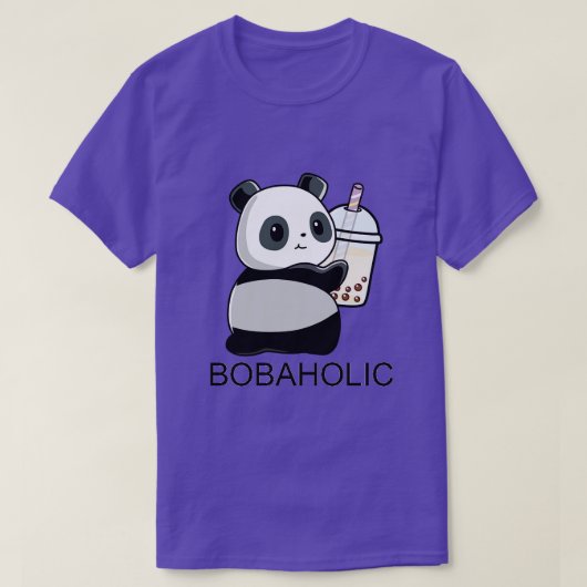 Schattigee kleine bobaholic panda houdt van boba t-shirt (Design voorkant)