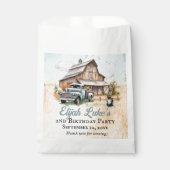 Schattigee kleine boer 2e verjaardagsfeestje dank  bedankzakje (Voorkant)