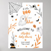 Schattigee kleine Boo Halloween baby shower welkom Poster (Voorkant)